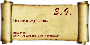 Selmeczy Irma névjegykártya